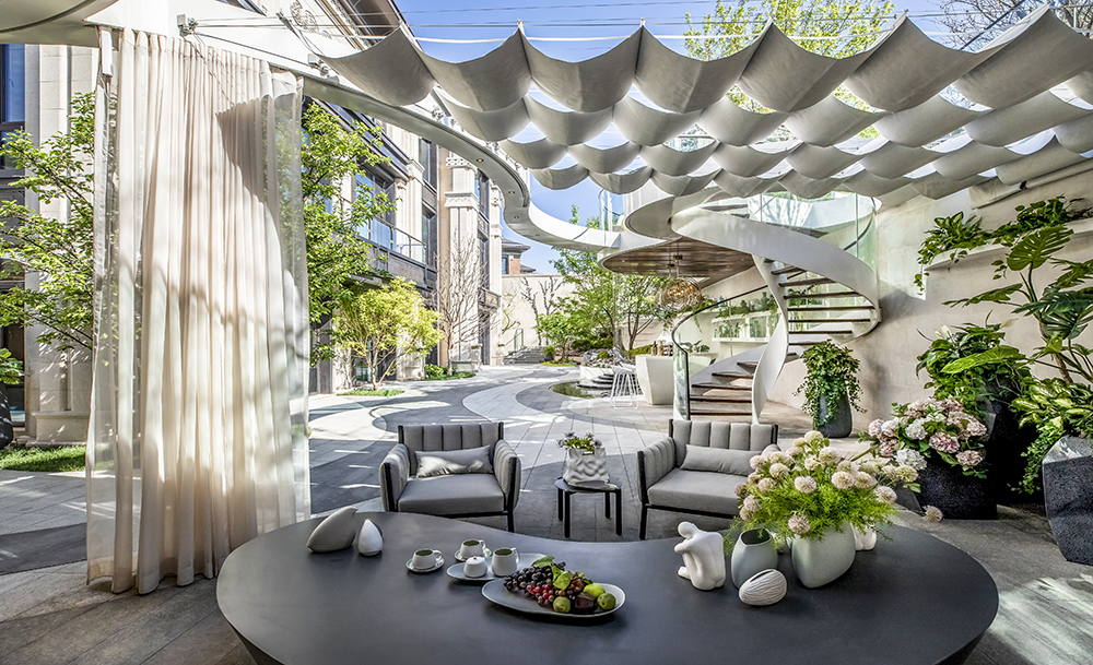 MUSE Design Winners - Shimao Loong Palace - Wellspring of art courtyard
